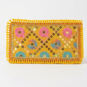Mata Ki Chunri with Floral Embroidery & Tassels