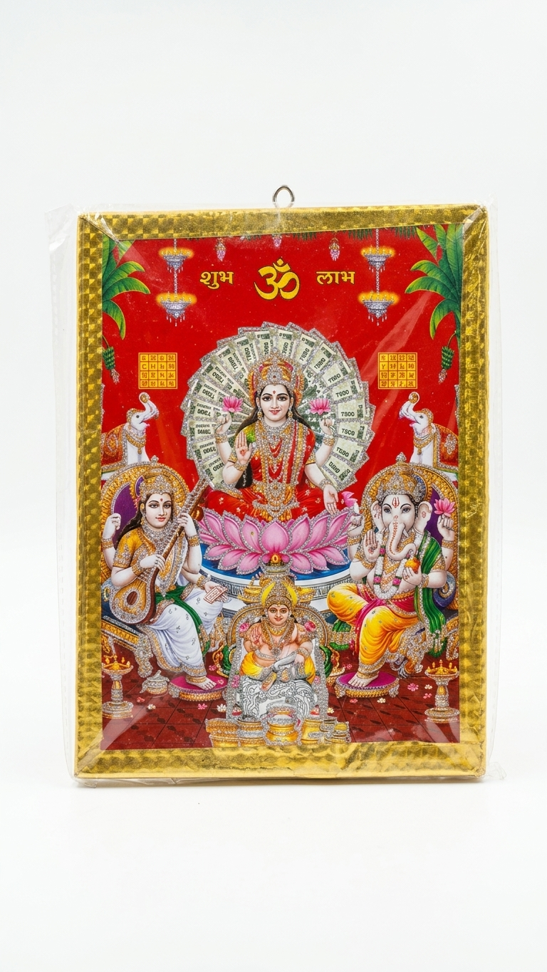Laxmi Ganesh Saraswati Photo Frame