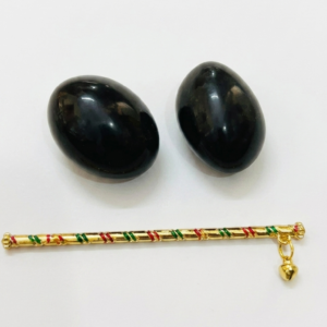 Natural Shaligram Ji with Decorative Flute Set